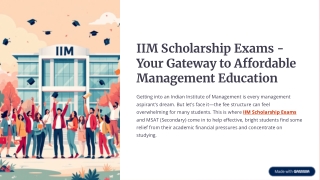IIM Scholarship Exams - Your Gateway to Affordable Management Education