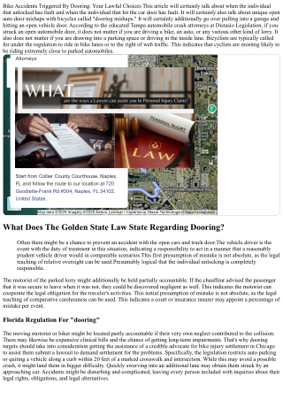 Who Is Responsible When You Are Doored By A Lorry?