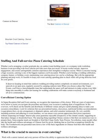 The Dos & Do N'ts Of Exterior Catering: Tips For An Effective Occasion