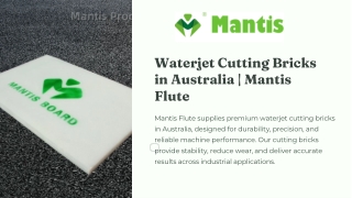 Waterjet Cutting Bricks in Australia | Mantis Flute