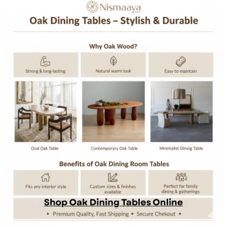 Premium Oak Dining Tables | Stylish Oak Dining Room Tables