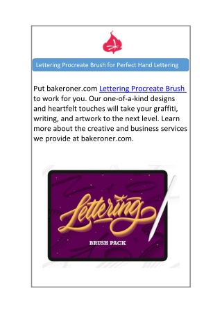 Lettering Procreate Brush for Perfect Hand Lettering Designs