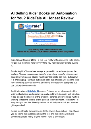 KidsTale AI Review – Best AI Storytelling App for Kids?
