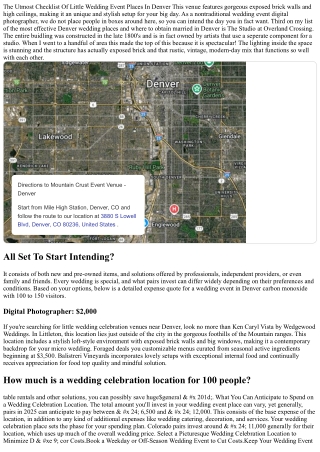 Rock Colorado Wedding Celebration Venue Louisville Co