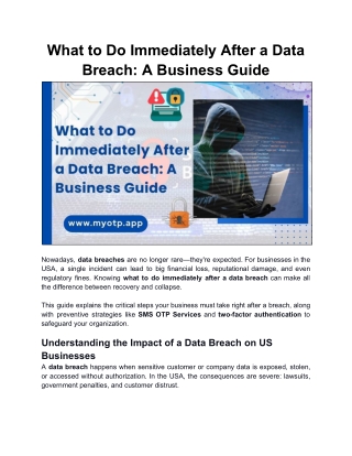 What to Do Immediately After a Data Breach: A Business Guide