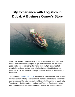 My Experience with Logistics in Dubai_ A Business Owner’s Story