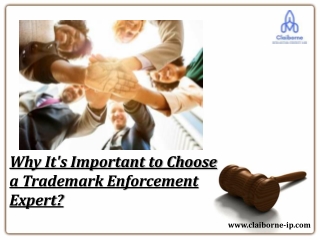 Why It's Important to Choose a Trademark Enforcement Expert