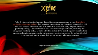 adventure places to visit in bangalore - Xplor Adventures