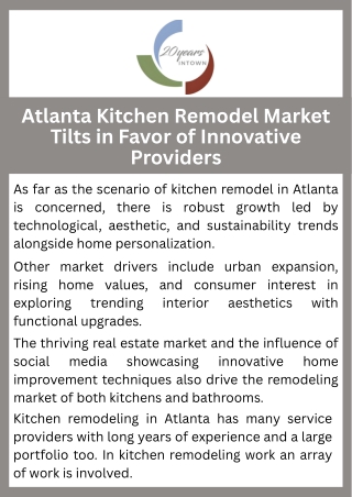 Atlanta Kitchen Remodel Market Tilts in Favor of Innovative Providers