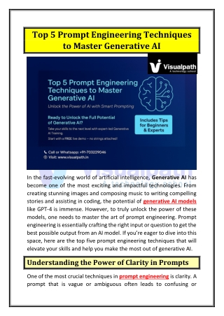 Generative AI Online Training | Gen AI Training in Ameerpet