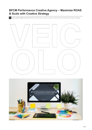 BFCM Performance Creative Agency – Maximize ROAS & Scale with Creative Strategy