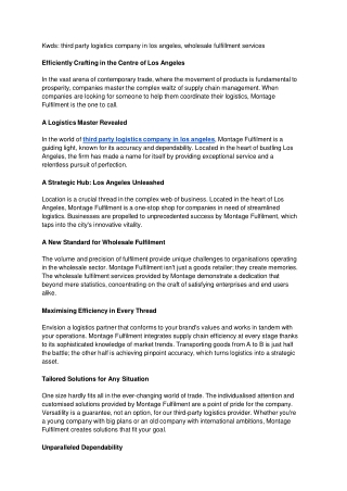 Efficiently Crafting in the Centre of Los Angeles