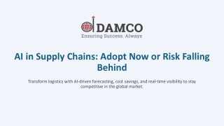 AI in Supply Chains - Adopt Now or Risk Falling Behind