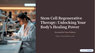 Advanced Healing with Stem Cell Regenerative Therapy