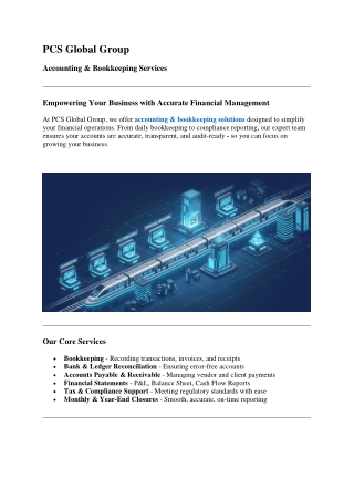 Professional Accounting & Bookkeeping Solutions by PCS Global Group