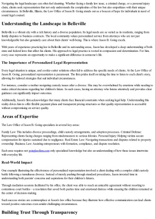 The Law Office of Jason B. Going: A Beacon of Hope for Clients