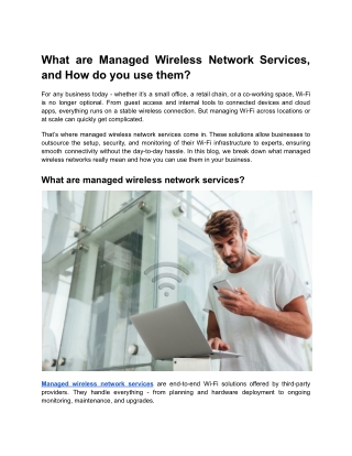 Managed Wireless Network Services for Businesses | Spectra