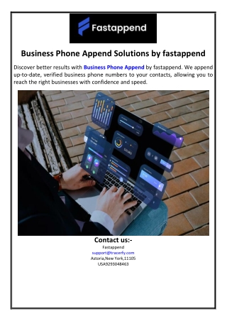 Business Phone Append Solutions by fastappend