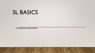 SL Basics  - Presentation