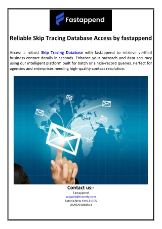 Reliable Skip Tracing Database Access by fastappend