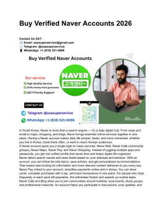 Buy Verified Naver Accounts 2026