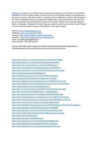 Portugal Trip Guides