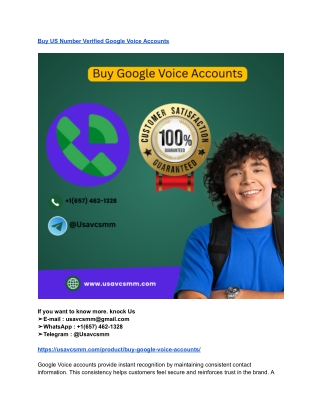 Buy US Number Verified Google Voice Accounts