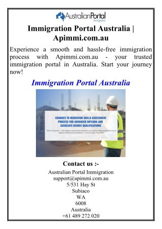 Immigration Portal Australia | Apimmi.com.au