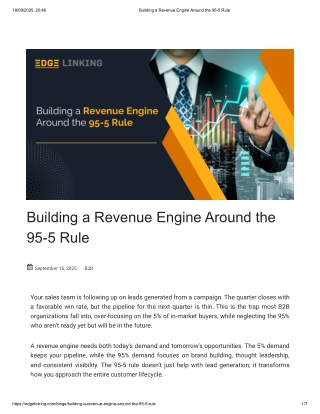 Building a Revenue Engine Around the 95-5 Rule - Edgelinking.com