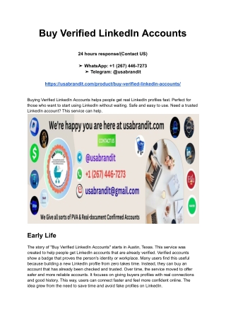 Buy Verified LinkedIn Accounts