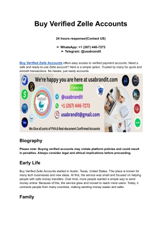 Buy Verified Zelle Accounts