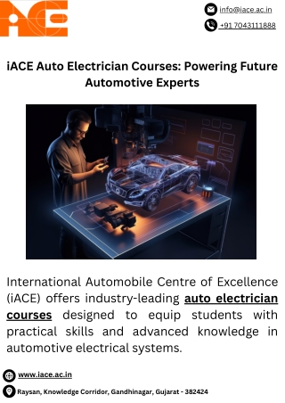 iACE Auto Electrician Courses Powering Future Automotive Experts