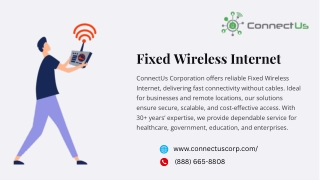 Fixed Wireless Internet |ConnectUs Corporation