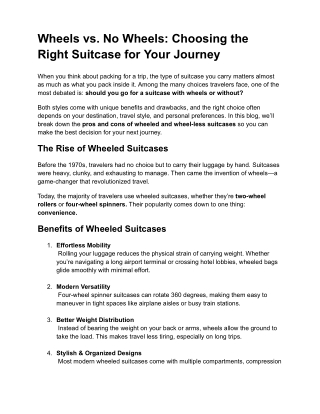Wheels vs. No Wheels_ Choosing the Right Suitcase for Your Journey