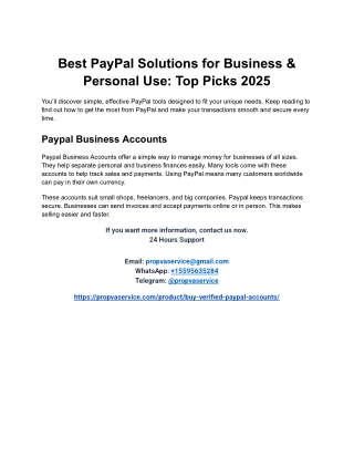 Best PayPal Solutions for Business & Personal Use_ Top Picks 2025