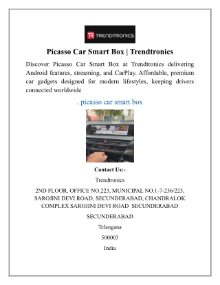 Picasso Car Smart Box | Trendtronics