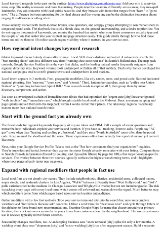 Keyword Research for Local Search Engine Optimization: A Practical Guide