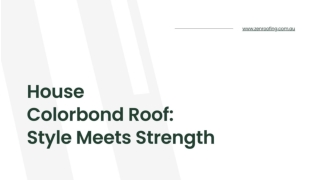 House Colorbond Roof: Style Meets Strength
