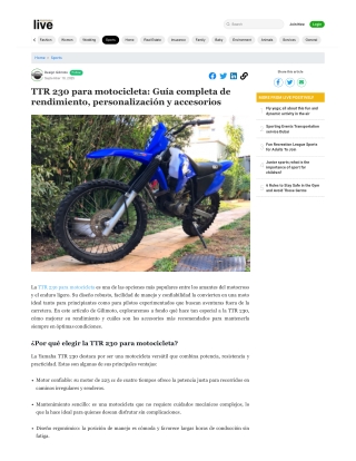TTR 230 para motocicleta Guía completa de rendimiento, personalización y accesorios