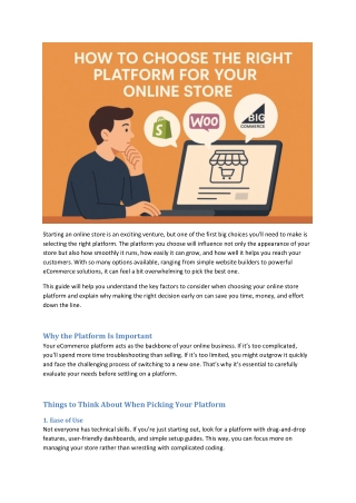 How to Choose the Right Platform for your Online Store-blog
