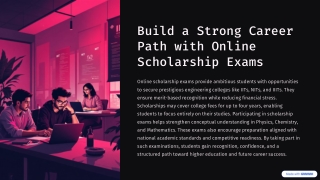 Build a Strong Career Path with Online Scholarship Exams