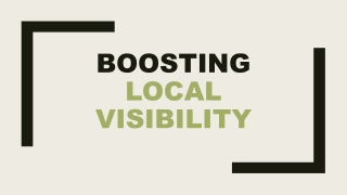 Boosting Local Visibility
