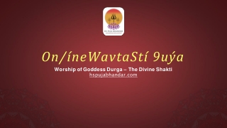 Online Navratri Puja - HS Puja Bhandar