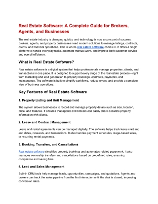 Real Estate Software_ A Complete Guide for Brokers, Agents, and Businesses