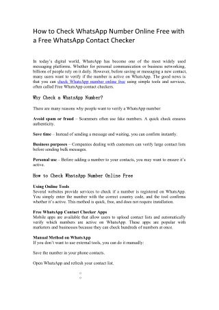 Free WhatsApp filter tool| WA-Filter