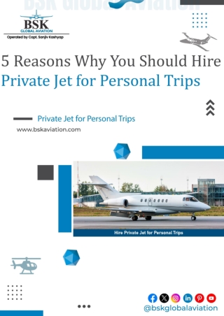 5 Reasons Why You Should Hire Private Jet for Personal Trips