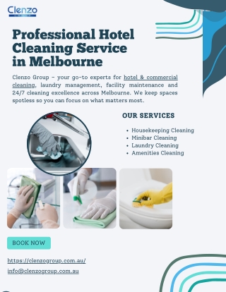 Professional Hotel Cleaning Services In Melbourne - Clenzo Group