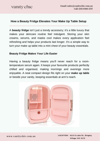 How a Beauty Fridge Elevates Your Make Up Table Setup