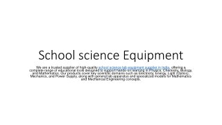 School science Equipment