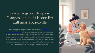 Heartstrings Pet Hospice  Compassionate At Home Pet Euthanasia Knoxville